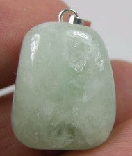 #11 38.35ct Brazil 100% Natural Beryl Aquamarine Tumbled Crystal Pendant 7.65g picture