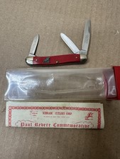 Schrade Walden USA PR2 Paul Revere Red 3 Blade Pocket Knife New In Box picture