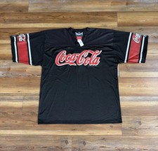 Vintage Trinity Athletic Gear x Coca Cola Black Red Mens X Large Mesh Jersey USA picture
