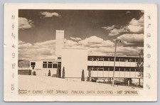 RPPC Hot Springs Montana, Camas Hot Springs Mineral Bath Building Photo Postcard picture