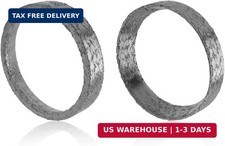 2PCS Exhaust Gasket Graphite and Steel,Exhausts Flange Gasket Compatible with Ha picture