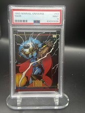 1993 SKYBOX MARVEL UNIVERSE SERIES 4 THOR #53 AVENGERS TRADING CARD | PSA 9 MINT picture