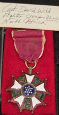 NAMED WWII US Legion of Merit - Capt. David Weld 82nd Fighter Group N. Africa picture