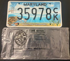 Maryland Protect the Chesapeake License Plate 35978ck ... Expired / Specialty picture