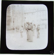 Glass Magic Lantern Slide EARLY IMAGE CATHEDRAL MAYBE STRASBOURG C1890 GERMANY picture