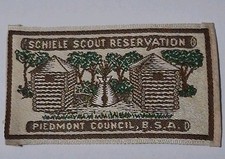 Piedmont Council North Carolina Schiele Scout Reservation Woven Apatche Patch picture