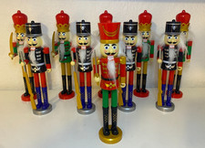Lot of 10 Greenbrier International Plastic Nutcrackers 14 Inch Christmas Decor picture