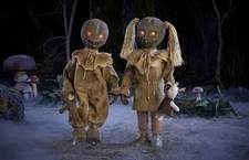 Home Depot Wicked Woods Burlap Twins Animated Halloween Animatronic picture