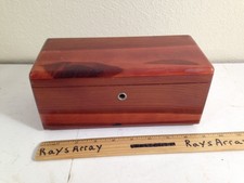 Vtg 50s Lane Miniature Cedar Chest Keepsake Trinket Box Mobridge SD Larson Bros. picture