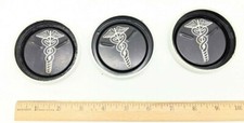 Vintage 60s MCM Ashtray Set Caduceus Primal Life Energy Symbol of Hermes Mercury picture