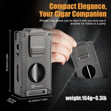 LIHTUN Cigar Torch Lighter, All-in-1 Cigar Lighter Built-in Cigar Holder Cigar P picture