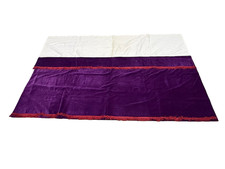 VINTAGE PURPLE VELVET ALTAR FRONTAL WITH LINEN TOP picture
