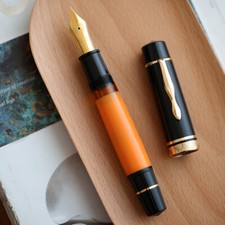 Majohn P139 Piston Fountain Pen #6 , #8 EF/F/M Nib, Brass Piston System Gift Pen picture