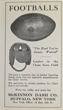 1931 Print Ad Footballs & Leather Helmets McKinnon Dash Co. Buffalo,New York picture