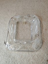 Vintage Mikasa Crystal Picture Frame Nadine Satin Tulip Frosted Glass Square picture