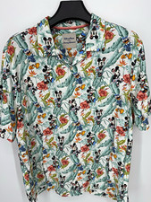 Disney Parks-Tommy Bahama Mickey, Minnie,Donald Tropical Print Linen Shirt-Sz XL picture
