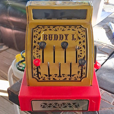 Buddy L Original Toy Cash Register with Pull-Out Drawer and Play Money picture