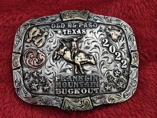 RODEO☆X~TREME☆2022☆Bull Riding CHAMPION TROPHY BUCKLE☆Old El Paso  Tex☆Rare☆W99 picture
