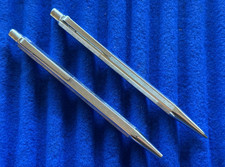 Vintage Caran d'Ache Ball Point & Pencil Set Silver Plate - GREAT CONDITION picture