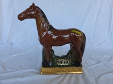 Vintage Ezra Brooks Man O’ War Collectors Series Horse Whiskey Decanter Bottle picture