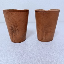 Antique 1930s MORDT Co Leather Cowboy Cuffs Pair Western Cap Gun Outfit picture