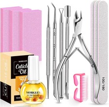 Nail File and Buffer Blocks with Nail Care Kit, 13 Pcs Manicure Kit for picture