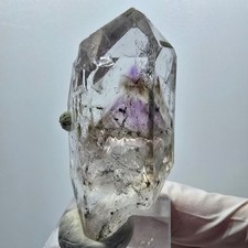 Enhydro Phantom Amethyst with Prehnite, 2x Bubble Streep Mine, Namibia picture