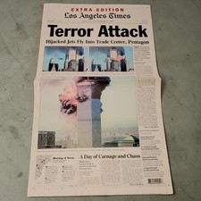 World Trade Center 9/11/2001 Los Angeles Times Newspaper - Late EXTRA 1st Issue picture