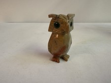 Hand Carved Owl Figurine/Paperweight Natural Stone picture