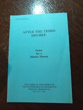 After the Third Degree Notes for Master Mason Freemasonry masonic /192 picture