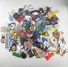 Large Vtg Lot Of 110 Keychains from the 70s and 80s Advertising Travel and More picture