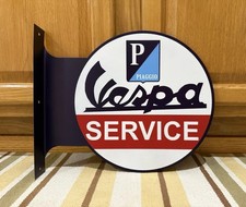 Vespa Service Flange Sign Scooter Moped Parts Piaggio Vintage Style Wall Decor picture