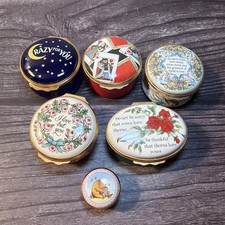 Vintage Halcyon Days Enamel Trinket Box Lot 6 Tiffany Co Commission Marked UK picture