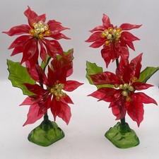 Vtg 1968 C.K. Ind. Acrylic Lucite Christmas Poinsettia Flower 12