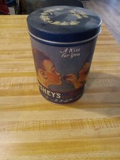 Vintage 1980 Hershey's Kisses Milk Chocolate Tin Can 
