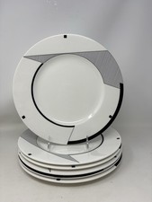 Mikasa Angles Dinner Plate 10 3/4”  HK200 Black And White picture