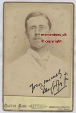 South Africa c1890 Autographed Cabinet Photo Duffus Johannesburg picture