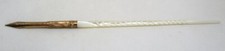 JB DAVIS Mother of Pearl Dip Pen w 10K Nib and GP Collar  5 7/8” lot 47k1 picture
