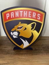 Florida Panthers 3D Logo Sign Self Standing Shelf Art Wall Display W/ Stand picture