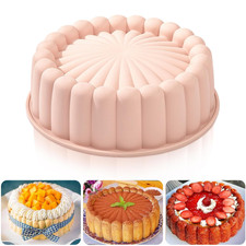 Round Silicone Charlotte Cake Mold Non‑Stick Dishwasher Safe for Gelatin Dessert picture