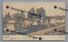RPPC Cemetery at NEWVILLE PA Cumberland County Laughlin Real Photo Postcard picture