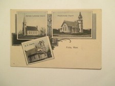 Fulda Minnesota Postcard Church Churches Multi view MN picture