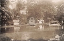 Women by the Shore, Klinger Lake MI Michigan 1908 RPPC Photo Postcard COPY picture