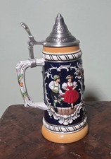 Original Gerz Lidded Beer Stein Vintage Germany 0.5 Liter picture