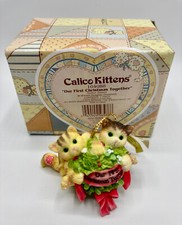 Calico Kittens Enesco Our First Christmas Together Hanging Ornament 104088 picture