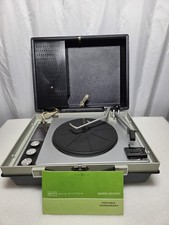 RCA Victor Portable Phonograph VJP31E 4spd. 16 33 45 & 78 rpm 3 sz. 7 10 12 inch picture