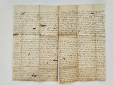 1844 antique HANDWRITTEN LETTER CALIB E TUCKER gloucester ri POOR SPELLING ny picture