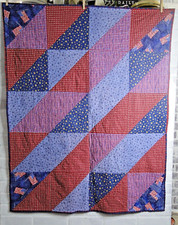 Lap Quilt Wall Hanging Handmade  45 1/2”X 36”Triangle Patriotic Farmhouse picture