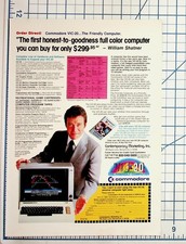1981 Commodore VIC-20 Computer Ad William Shatner Vintage Print Ephemera picture