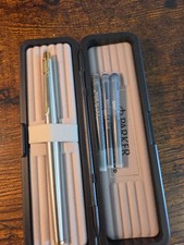 Vtg  1986 Parker Classic Flighter GT Fountain Pen BrushStainless Steel Box NOS picture